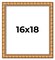 16x18 Modern Bamboo Picture Frame with UV-Resistant Acrylic & Acid Free Backing, Available in 5 Finishes - Gold, Silver, Brown, Black, and Natural